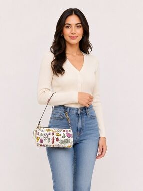 Coach Nolita Chalk Multi Color Barrel Bag Creature Print NWT